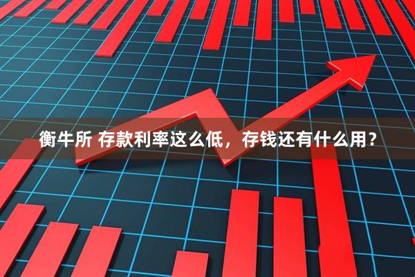 衡牛所 存款利率这么低，存钱还有什么用？