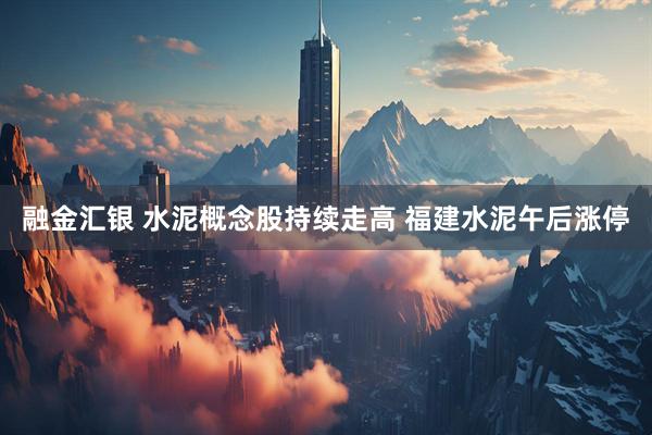 融金汇银 水泥概念股持续走高 福建水泥午后涨停