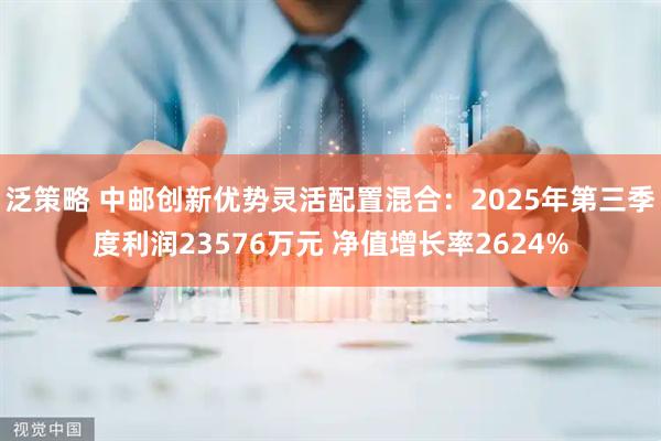 泛策略 中邮创新优势灵活配置混合：2025年第三季度利润23576万元 净值增长率2624%